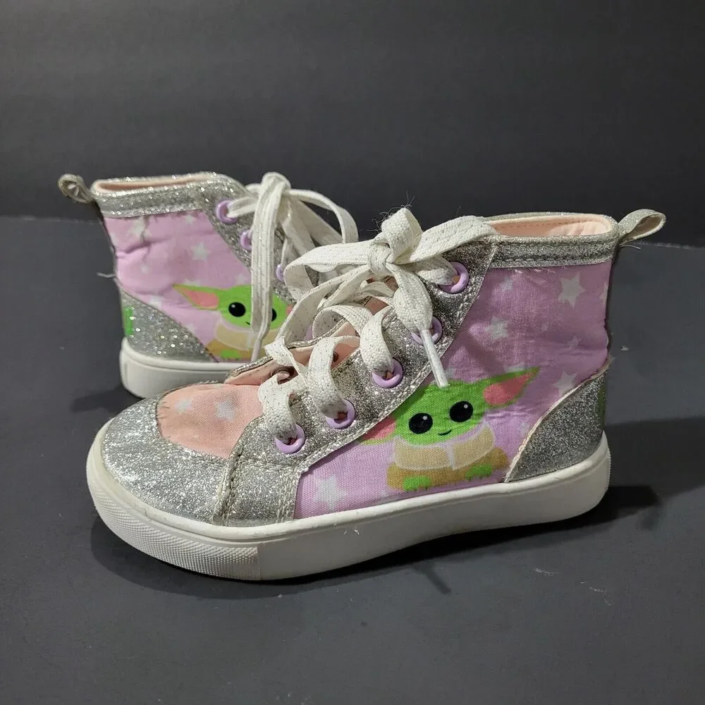 Star Wars Grogu High Top Sneakers Little Girls Size 11